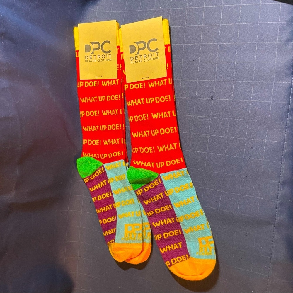NWT Sock Club Detroit Player Clothing adult crew socks (lot of 2 pair)